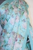 Designer Floral Prints Pure Satin Crepe Silk Saree 